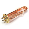 industrial electric copper brass water 380v flanged immersion tube tubular heater